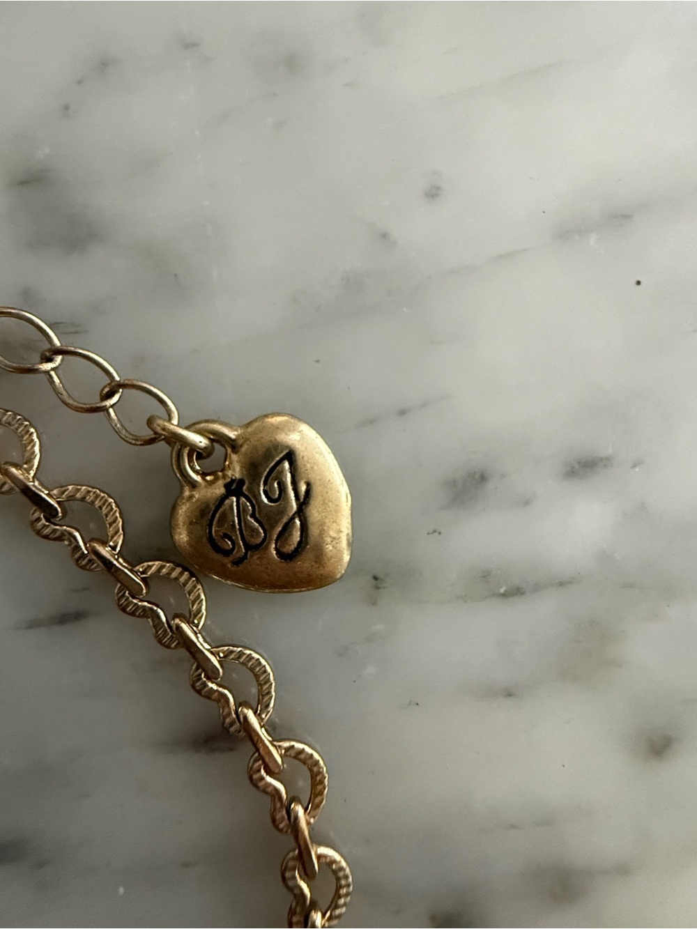 Betsey Johnson Gold and Silver Layered Cat Pendant Necklace with lavender Stones - Picture 5 of 12
